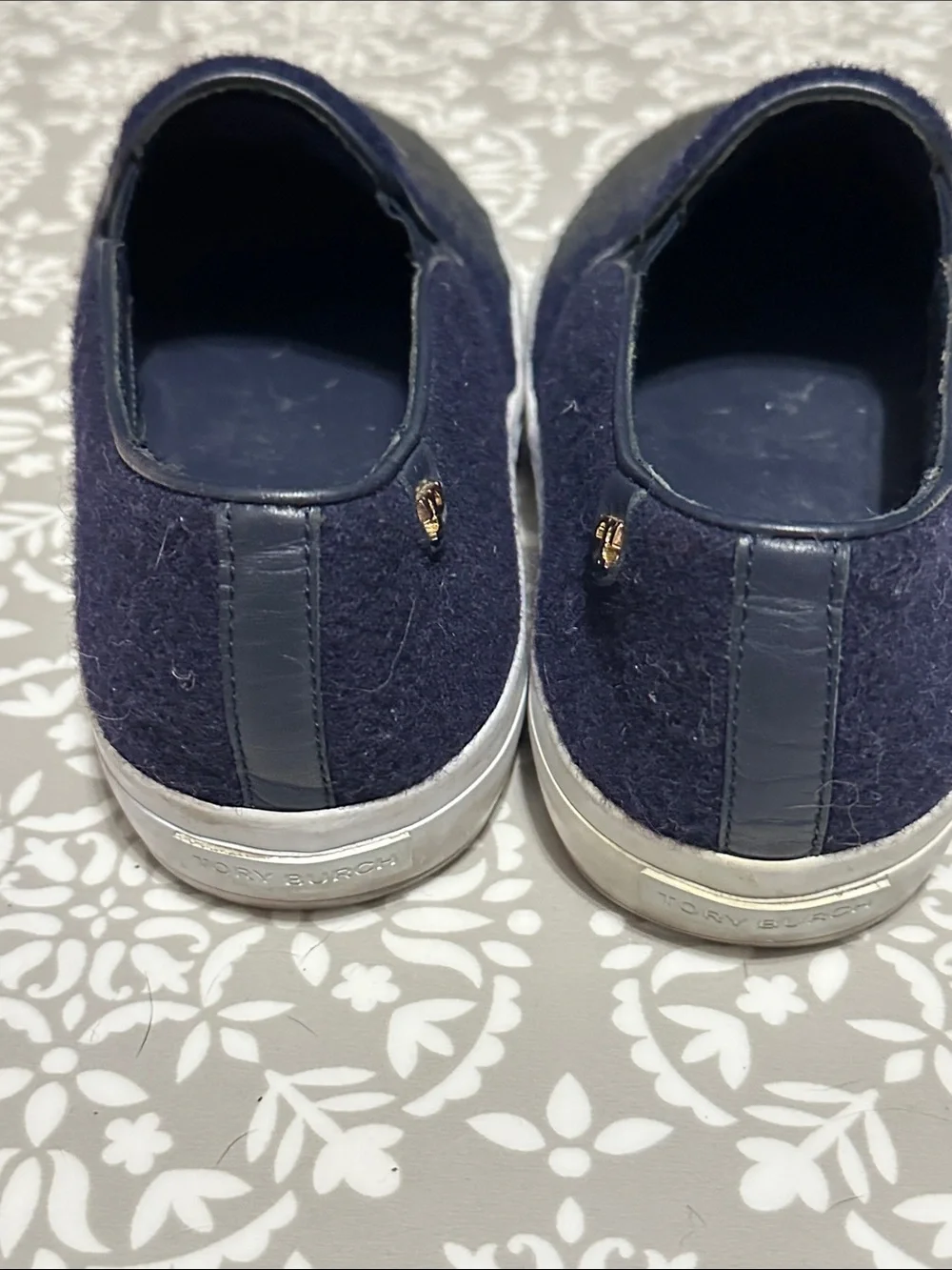 Tory Burch Slip-On Casual Shoes in Dark Navy and Olive Ombré